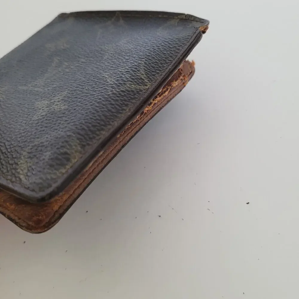 Vintage Louis Vuitton Men's‎ LV Brown Bi-Fold Leather Wallet Monogram Classic